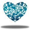 Riverside Designs Heart of Hearts Metal Wall Art (30", Teal) view 1