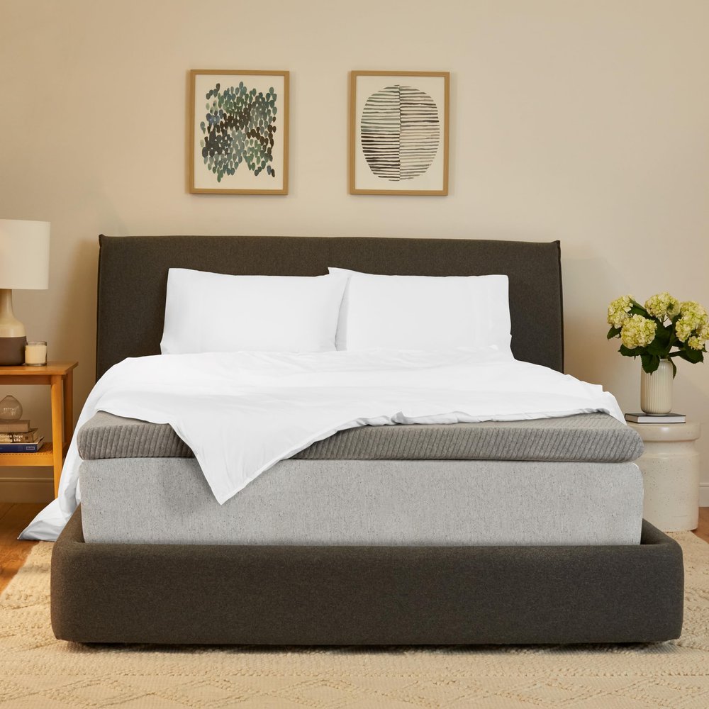 Casper Sleep Comfy Mattress Topper, 3-inch, Twin XL, Gray