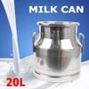 20L/ 5.2Gallon Stainless Steel Milk Can with Sealing Lid, Heavy Duty Milk Bucket Wine Pail Bucket Sealed Milk Cans Tote Jug for Milk and Wine Container Storage, Easy Use view 2