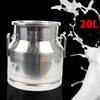 20L/ 5.2Gallon Stainless Steel Milk Can with Sealing Lid, Heavy Duty Milk Bucket Wine Pail Bucket Sealed Milk Cans Tote Jug for Milk and Wine Container Storage, Easy Use view 3