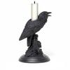 Alchemy Poe's Raven Candle Stick, Occult Dark Gothic Home Decor Accessory, Black Resin Candle Holder view 2