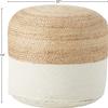 Agro Richer Home Dcor Braided White Cotton Jute Pouf Ottoman Footrest Bean Bag, Floor Chair Great for The Living Room, Bedroom and Kids Room Rustic Farmhouse Deco (Cover Only) 20x20x20 view 2