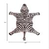 Zebra Rugs Skin 4X6 Shape Area Rugs for Modern Home Decor, Living Room, Stain-Resistant Carpet Handmade Tufted 100% Woolen Rugs, Animal Printed Carpet for Room Bedroom by Modern Carpet view 2