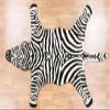 Zebra Rugs Skin 4X6 Shape Area Rugs for Modern Home Decor, Living Room, Stain-Resistant Carpet Handmade Tufted 100% Woolen Rugs, Animal Printed Carpet for Room Bedroom by Modern Carpet view 3