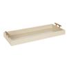 Kate and Laurel Lipton Modern Narrow Tray; 10 x 24; Sand; Midcentury Serving Tray for Storage and Display view 1