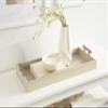 Kate and Laurel Lipton Modern Narrow Tray; 10 x 24; Sand; Midcentury Serving Tray for Storage and Display view 2