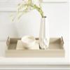 Kate and Laurel Lipton Modern Narrow Tray; 10 x 24; Sand; Midcentury Serving Tray for Storage and Display view 4
