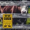 Attack Deer Protected Property Sign, Funny Cabin Warning Sign, Metal Barn Sign, Beware Attack Deer view 2