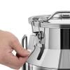 30L/ 7.9Gallon Stainless Steel Milk Can with Sealing Lid, Heavy Duty Milk Bucket Wine Pail Bucket Sealed Milk Cans Tote Jug for Milk and Wine Container Storage, Easy Use view 3