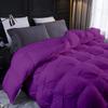 1 Piece Pinch Pleated Comforter 100% Egyptian Cotton with 4 Corner Tabs Fill 500 GSM Twin/Twin XL - Purple Pin Tuck Design Lightweight, Extra Soft,Ultra Fluffy Smooth Comforter for Bedding view 1