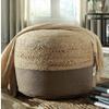 Agro Richer Home Dcor Braided Cotton Brown Natural Jute Pouf Ottoman Footrest Bean Bag, Floor Chair Great for The Living Room, Bedroom and Kids Room Rustic Farmhouse Decor (Cover Only) 19x19x19 view 1
