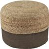 Agro Richer Home Dcor Braided Cotton Brown Natural Jute Pouf Ottoman Footrest Bean Bag, Floor Chair Great for The Living Room, Bedroom and Kids Room Rustic Farmhouse Decor (Cover Only) 19x19x19 view 3