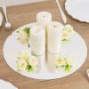 20 pcs 16-Inch Round Glass Mirrors for Centerpieces Table Decorations | 16" Circle Shape XL Clear Candle Plates for Wedding Birthday Christmas Party Wholesale Bulk Supplies view 3