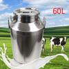 60L/ 15.8Gallon Stainless Steel Milk Can with Sealing Lid, Heavy Duty Milk Bucket Wine Pail Bucket Sealed Milk Cans Tote Jug for Milk and Wine Container Storage, Easy Use view 4
