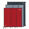 Versare Wall-Mounted QuickWall Slide-Open Portable Partition | Wheels or Stationery Option | Durable Privacy Room Divider Screen | Made in USA | 7' x 5'10" Royal Blue Fabric Panels view 2