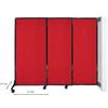 Versare Wall-Mounted QuickWall Slide-Open Portable Partition | Wheels or Stationery Option | Durable Privacy Room Divider Screen | Made in USA | 7' x 5'10" Royal Blue Fabric Panels view 3