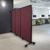 Versare Wall-Mounted QuickWall Slide-Open Portable Partition | Wheels or Stationery Option | Durable Privacy Room Divider Screen | Made in USA | 7' x 5'10" Royal Blue Fabric Panels view 4