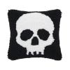 C&F Home Skull Skeleton Hooked Halloween Small Petite Accent Pillow 8" x 8" Spooky Graveyard Smash Cute Cozy Home Living Room Couch Sofa Bed Bedding Decor Decoration 8" x 8" Black view 1