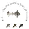 A&F Rod Dcor - Emerge 13/16" 6-Sided Double Bay Window Curtain Rod - Satin Nickel view 1
