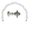 A&F Rod Dcor - Emerge 13/16" 6-Sided Double Bay Window Curtain Rod - Satin Nickel view 2