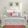 C&F Home Frey King 3 Piece Reversible Coverlet Quilt Set with 2 King Shams Quilt Set Paisley Multicolored Reversible to Grey and White Textured Herringbone Bedding Set King 3 Piece Set Grey view 2