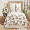 C&F Home Henderson Hideaway Full/Queen 3 Piece Reversible Coverlet Quilt Set with 2 Standard Shams Quilt Set Grey and White Rustic Wilderness Pattern Bear Trees Lodge Cabin Rustic Reverse to Solid view 4