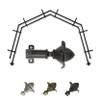 A&F Rod Dcor - Emerge 13/16" 4-Sided Double Bay Window Curtain Rod - Black view 1