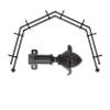 A&F Rod Dcor - Emerge 13/16" 4-Sided Double Bay Window Curtain Rod - Black view 2
