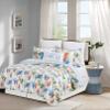 C&F Home Marino Full/Queen 3 Piece Reversible Coverlet Quilt Set with 2 Standard Shams Quilt Set Nautical Beach Ocean Watercolor Colorful Reverse to Blue and White Trellis Full/Queen 3 Piece Set Blue view 4