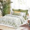 C&F Home Cecil Full/Queen 3 Piece Reversible Coverlet Quilt Set with 2 Standard Shams Quilt Set White and Green Botanical Watercolor Fern and Plants Geometric Reverse Full/Queen 3 Piece Set Green view 1
