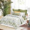 C&F Home Cecil Full/Queen 3 Piece Reversible Coverlet Quilt Set with 2 Standard Shams Quilt Set White and Green Botanical Watercolor Fern and Plants Geometric Reverse Full/Queen 3 Piece Set Green view 4
