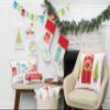 C&F Home Door Wreath Printed & Embellished Throw Pillow 18" x 18" 18" x 18" Red view 2
