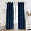 PLEASANT BOULEVARD | Velvet Curtains [2 Panels] Elegant Living Room Bedroom Window Drape Curtain, Grommet Eyelet Style (52" W x 95" L, Royal Blue) view 1