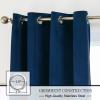 PLEASANT BOULEVARD | Velvet Curtains [2 Panels] Elegant Living Room Bedroom Window Drape Curtain, Grommet Eyelet Style (52" W x 95" L, Royal Blue) view 2