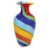 Badash Rainbow Murano-Style Art Glass Vase - 10" Tall Mouth-Blown Glass Vase - Contemporary Home Decor Accent Piece view 1