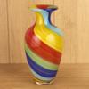 Badash Rainbow Murano-Style Art Glass Vase - 10" Tall Mouth-Blown Glass Vase - Contemporary Home Decor Accent Piece view 2