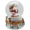 6.75" Santa Going Down The Chimney Musical Christmas Snow Globe view 1