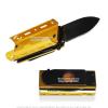 Munetoshi Purple and Gold Basket Ball 1.75 Blade Pocket Knife Lighter Holder view 2