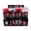 Kurt S. Adler UL 35-Light Red and White G12 Frosted Green Wire LED Light Set view 1