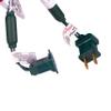 Kurt S. Adler UL 35-Light Red and White G12 Frosted Green Wire LED Light Set view 4