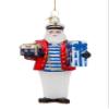 5-Inch Noble Gems Glass Nautical Santa Ornament view 1