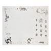 Warner Brothers Looney Tunes Best Buds White with Pastel Blue, Pink, and Yellow Bugs Bunny, Tweety, Tasmanian Devil, and Sylvester The Cat Milestone Blanket view 2