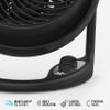 Vornado 610 Whole Room Air Circulator Fan with 3 Speeds, Black, Medium view 2