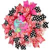 Handmade Valentines Day Deco Mesh Conversation Sweethearts  Home Sweet Home Wreath for Front Door Outside Decorations view 2