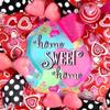 Handmade Valentines Day Deco Mesh Conversation Sweethearts  Home Sweet Home Wreath for Front Door Outside Decorations view 4