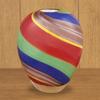Badash Rainbow Murano-Style Art Glass Vase - 8.5" Tall Mouth-Blown Glass Vase - Contemporary Home Decor Accent Piece view 2