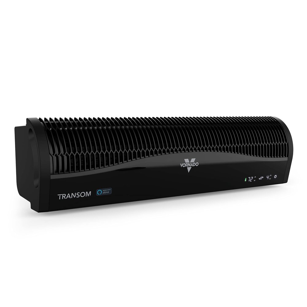 Vornado TRANSOM AE Window Fan with Alexa, 4 Speeds, Reversible Exhaust Mode, Weather Resistant Case, Whole Room, Black