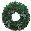 48IN Premier Pine Fir Christmas Wreath Artificial PVC Brush Unlit 4FT Diameter view 1