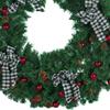 48IN Premier Pine Fir Christmas Wreath Artificial PVC Brush Unlit 4FT Diameter view 2