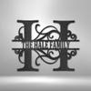 Metal Wall Decor Art Home Decoration Split Letter Monogram Birthday Gift (29.5" x 25", black) view 1